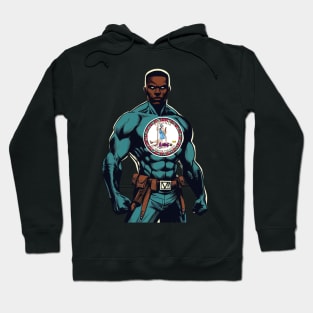 Richmond Virginia 1990s Black Comic Book Superhero RVA Hoodie